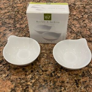 Mayfair & Jackson - Simply White - set of 2 small dipping bowls - oil, soy sauce